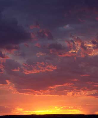 Farmington real estate with a high desert sunset